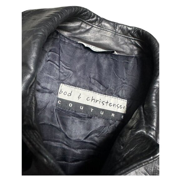 Bod & Christensen Couture GENUINE LEATHER Vintage Y2K Designer Luxury Coat XL - Picture 6 of 6